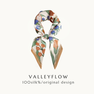 春夏淡黄色twilly原创绑包发带手柄送礼桑蚕真丝窄长条飘带小丝巾