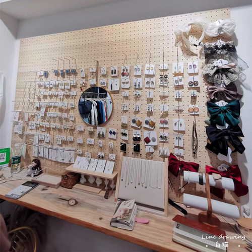 洞洞板耳环饰品架耳钉展示收纳架