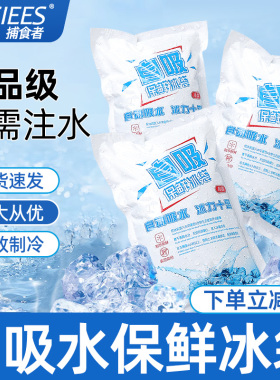 自吸水干冰袋快递专用冷冻一次性重复使用冷藏袋保鲜储奶摆摊商用