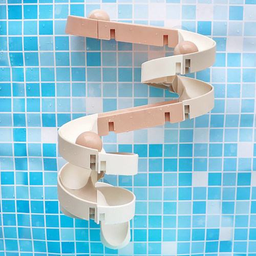 宝宝洗澡玩具大颗粒滚珠轨道积木