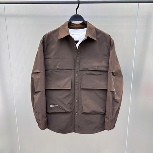 男士 休闲宽松工装 时尚 外穿式 B2CHE3140 2024秋季 衬衫 夹克外套衬衫