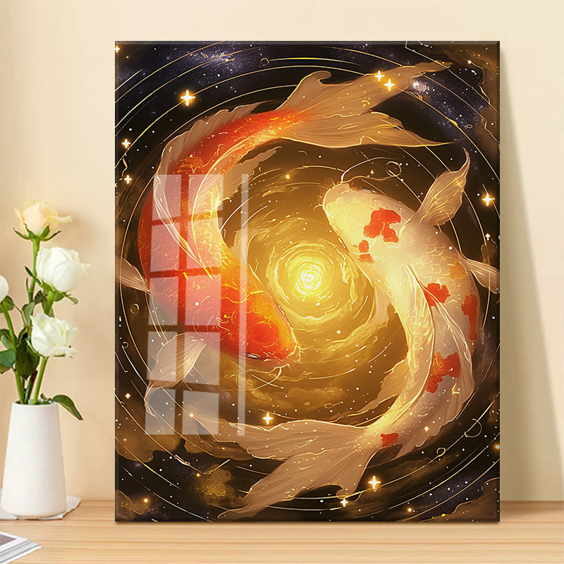 正品精准印花年年有余十字绣自己绣2025新款满绣手工钻石绣小幅