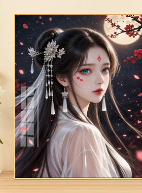 古风美少女新款十字绣中国风图案钻石画手工DIY十字绣自己绣套件