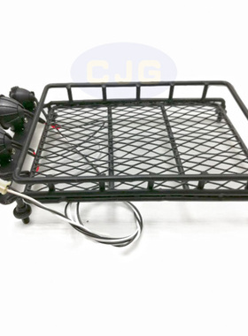 1/10攀爬车TAMIYA AXIAL CC01 SCX10 D90金属车顶行李架带LED灯