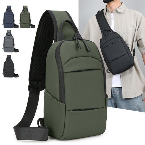 胸包单肩斜挎包防泼水简约男士