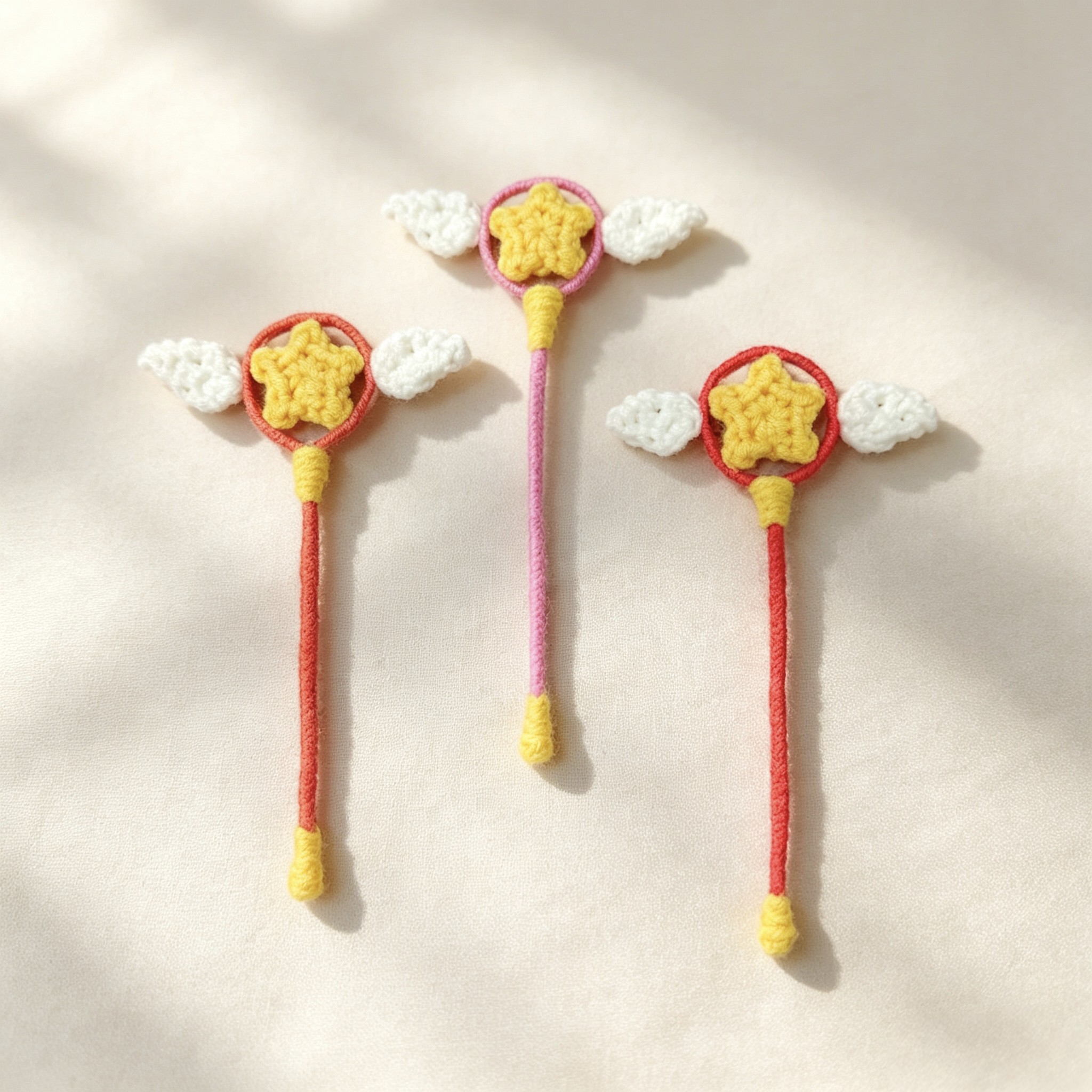 星星魔法杖手工钩织右右酱手持配件yoyo酱装饰道具可爱小樱同款