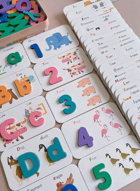 字母数字拼图2-3岁幼儿园教具