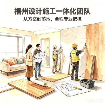 福州家装房屋客厅室内装修全案设计老旧房整体翻新本地设计师改造