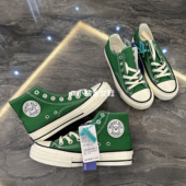 春秋绿色鞋 2026新款 子1970s高帮帆布鞋 女款 男 鞋 厚底休闲板鞋 有亿