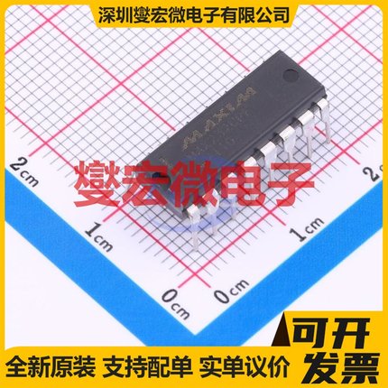 MAX232CPE+ DIP-16 RS-232收发器接口芯片IC