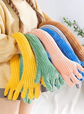 拥抱蓝色手掌抱枕hug北欧风打结沙发靠枕飘窗毛绒抱枕摆件超酷