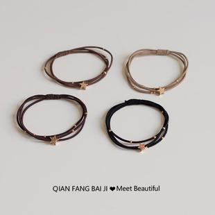 手链款 发绳五角星头绳女耐用扎丸子头马尾发圈简约橡皮筋精致韩版