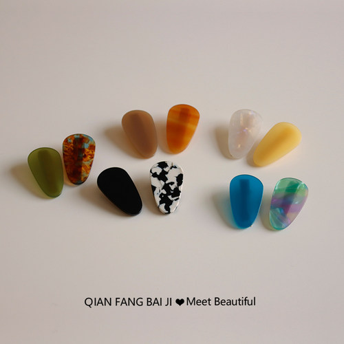 2只装~水滴醋酸发夹可爱