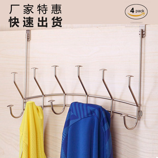 免打孔简易门背的置物架ins卧室简约门后挂钩加高收纳挂衣架排钩