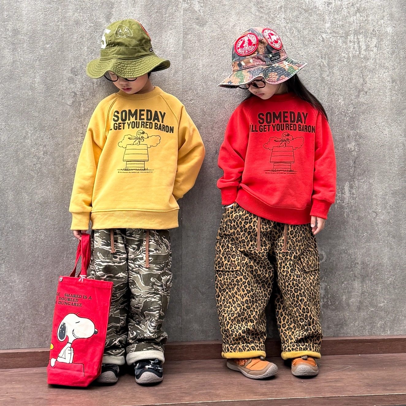 小豆仔冬款日系儿童卡通印花一体绒卫衣男女童加绒加厚保暖上衣潮