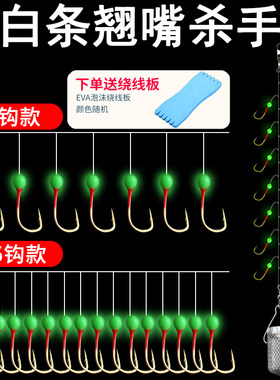 白条专杀鱼钩夜光串钩白条翘嘴