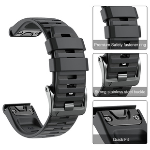 Garmin佳明飞耐时Fenix8官款 快拆氟橡硅胶表带泰铁时7pro安夺epix