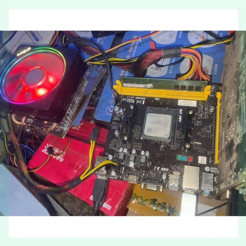 售前询价R5 2600+映泰A320MH板U套装,正常使用带挡板,包