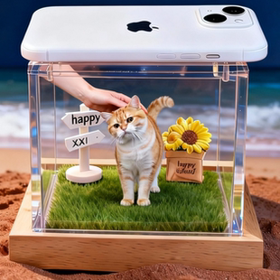 宠物全息数字屋宠物全息投影盒子3d全息投影仪玩具摆件diy纪念品