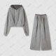 女 套装 连帽灰色卫衣阔腿裤 250861 悠悠自留款