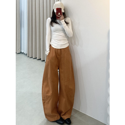 175高个子加长立体裁剪弯刀裤女