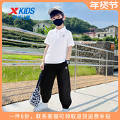 男大童短袖 儿童运动夏装 套装 特步童装 2025秋季 新款 男孩休闲polo衫