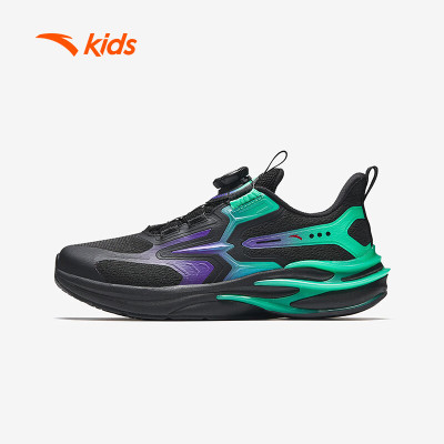 安踏儿童跑步鞋男鞋赤焰5.0运动鞋冬季新款轻便旋转纽扣中大童鞋