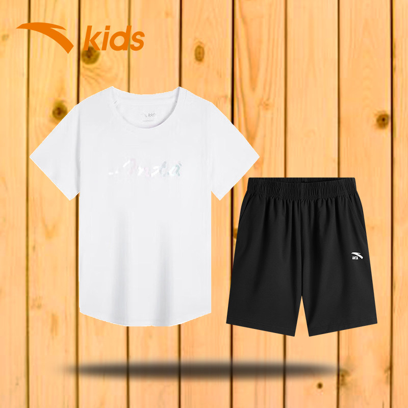 安踏童装女童休闲套装2026夏季新款儿童运动服中大童女孩速干夏装