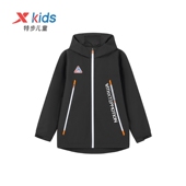 特步童装 儿童保暖运动外套大童休闲衣服 男童三防风衣2026秋冬新款