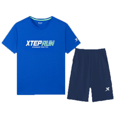特步男童运动套装短袖T恤短裤