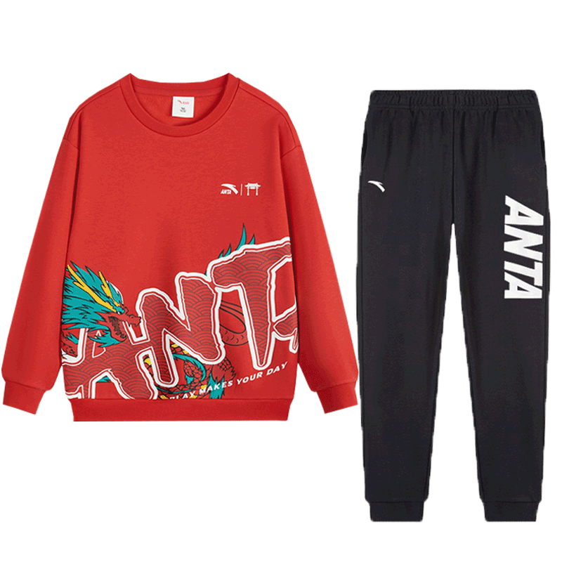 安踏加绒保暖运动套装