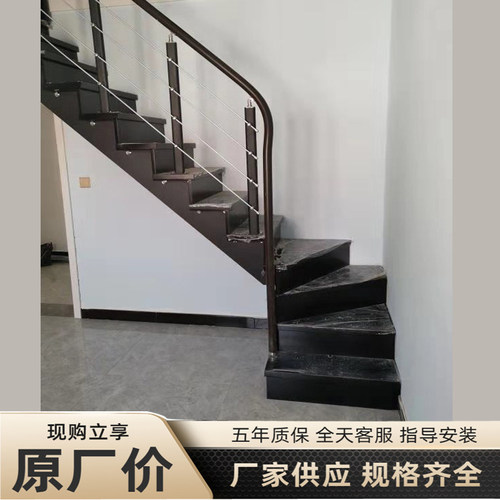 厂家定制双梁钢木楼梯家用阁楼梯