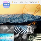 高清时间抽象光影流逝穿梭沙漏倒转永恒旅程意境概念视频素材