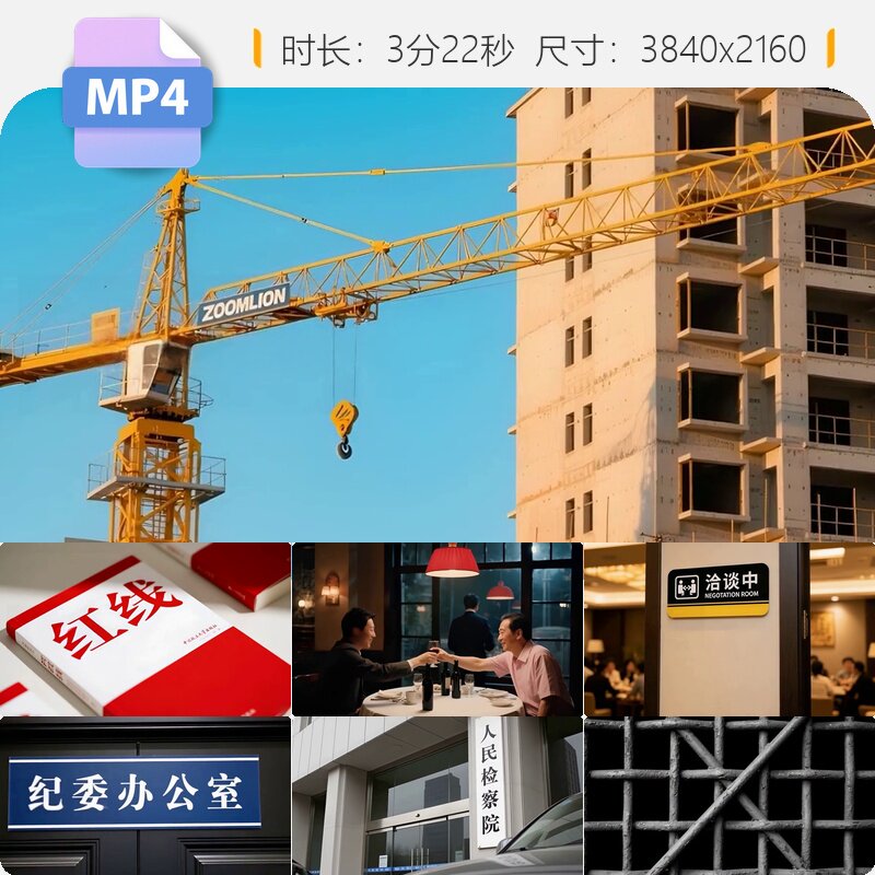高清反腐合集警示教育倡廉犯罪经济空镜职务贪污败公安赃视频素材