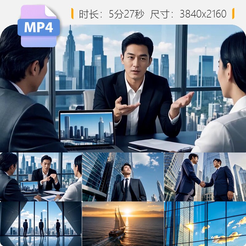 高清商务合作握手办公成功人士企业宣传片白领梦想希望未视频素材