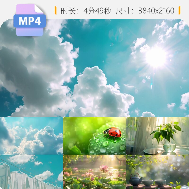 高清夏日阳光唯美空镜延时荷花蜻蜓金鱼西瓜汁文艺小清新视频素材