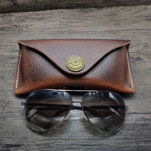 Портативные высококлассные кожаные ретро солнцезащитные очки ручной работы на солнечной энергии, из натуральной кожи, воловья кожа