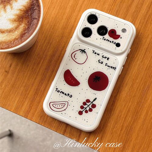 Hinlucky韩系ins小众泼墨番茄适用苹果17手机壳iphone16promax大