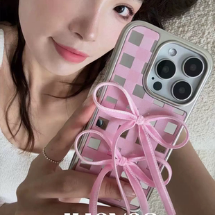 JUEVES 星期四丝绒绑带壳iphone15promax手机壳苹果17pro软壳