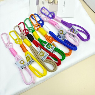 创意编织拼色汽车钥匙扣简约包包挂件手绳防丢保温水杯挂绳配件