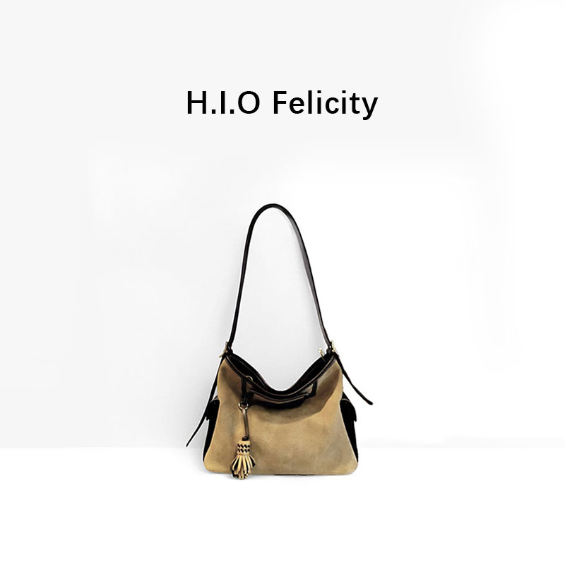 【闹姐MAY】HIO Felicity简绒反绒皮托特包BB50180