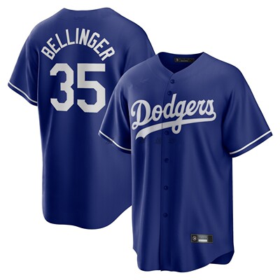 洛杉矶道奇队 Los Angeles Dodgers 35#BELLINGER 棒球服刺绣球衣