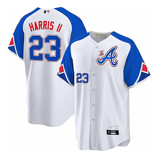 亚特兰大勇士队 Atlanta Braves 23#HARRIS II 男子运动棒球服