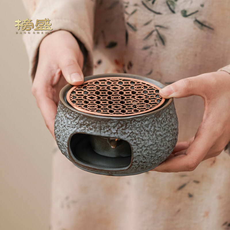 榜盛温茶炉蜡烛煮茶底座保温暖茶器中式高档烘茶炉围炉煮茶温茶器图片