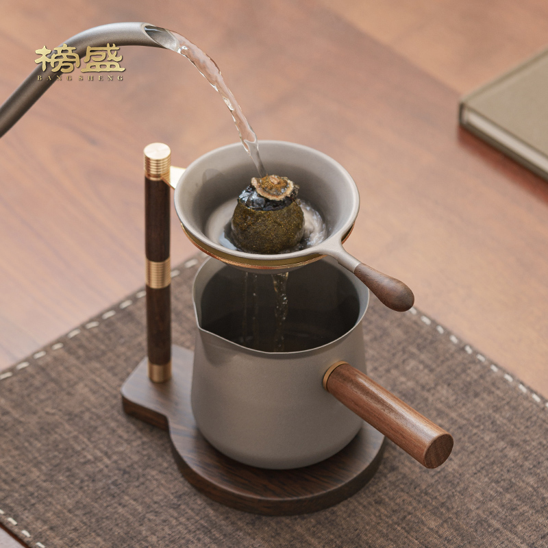 纯钛茶漏茶滤公道杯一体小青柑