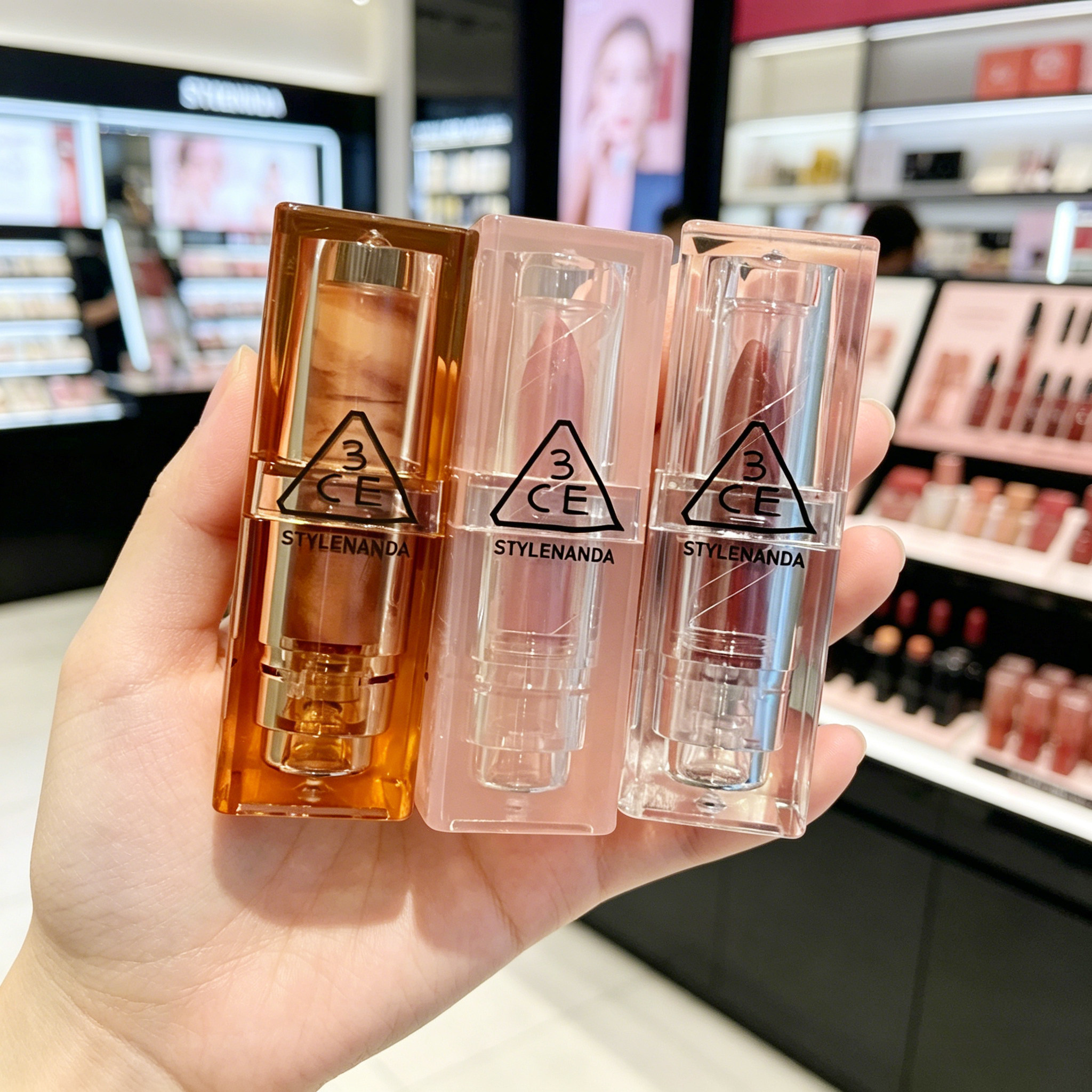 3CE琥珀亚克力口红干枯玫瑰