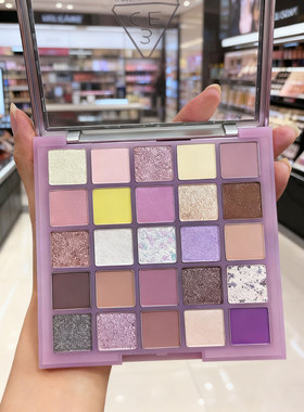 3CE三熹玉二十五色眼影盘柠紫多色珠光提亮芋泥色紫色25多用色女