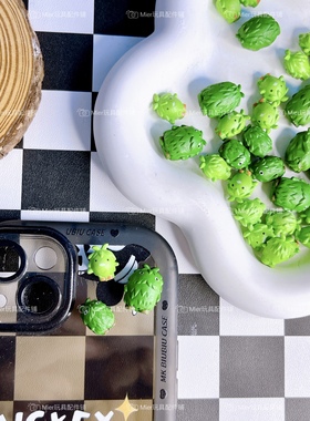 盲盒散货草团子公仔盆栽DIY奶油胶手机壳材料微缩玩具食玩公仔