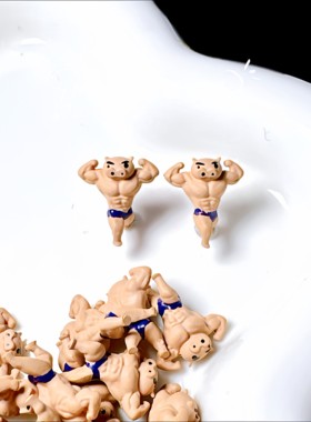 PU设计款蜡笔小新左卫门肌肉男小鼻噶公仔奶油胶DIY串珠笔刀配件