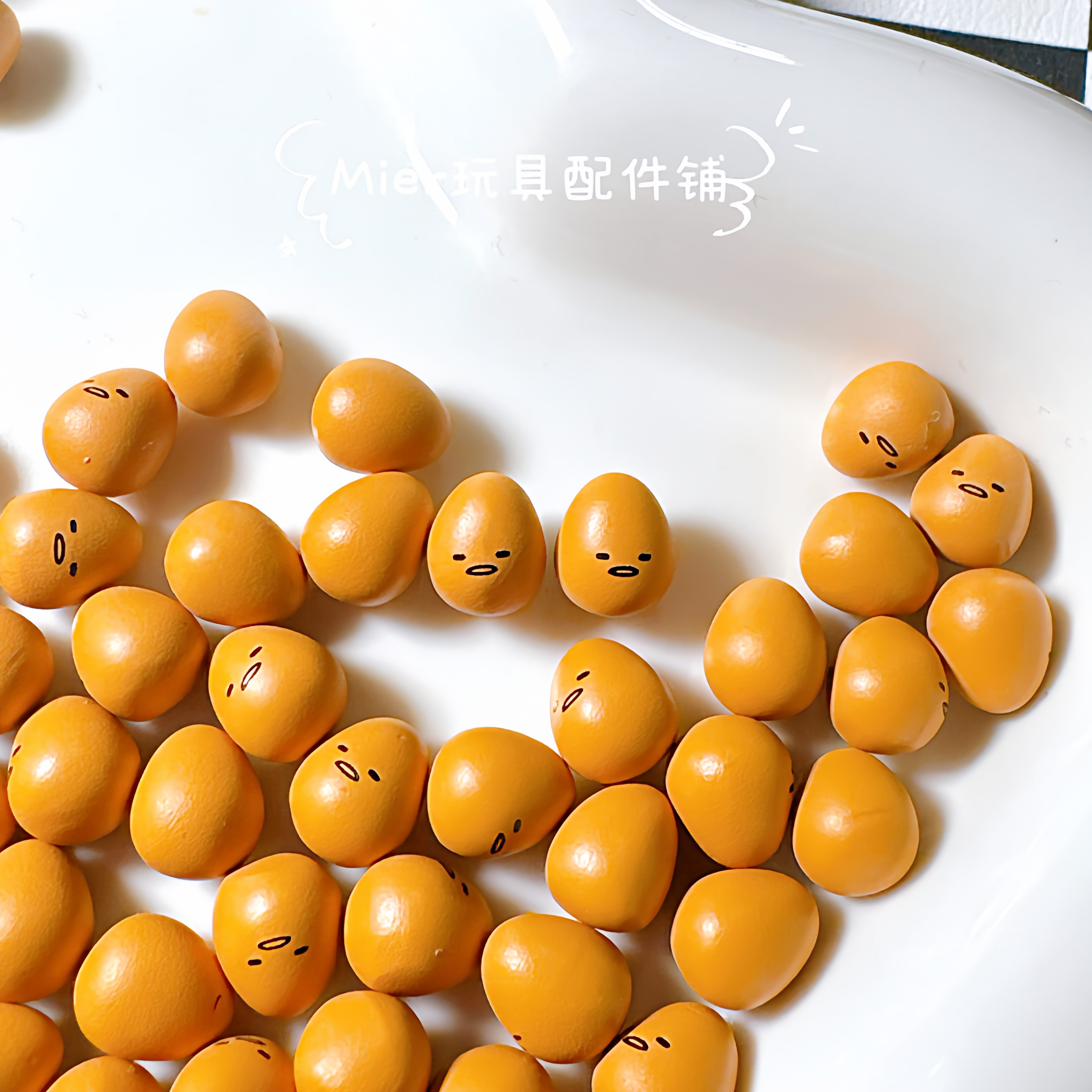 PU设计款懒蛋蛋超级可爱迷你小鼻嘎奶油胶公仔DIY串珠笔刀配件